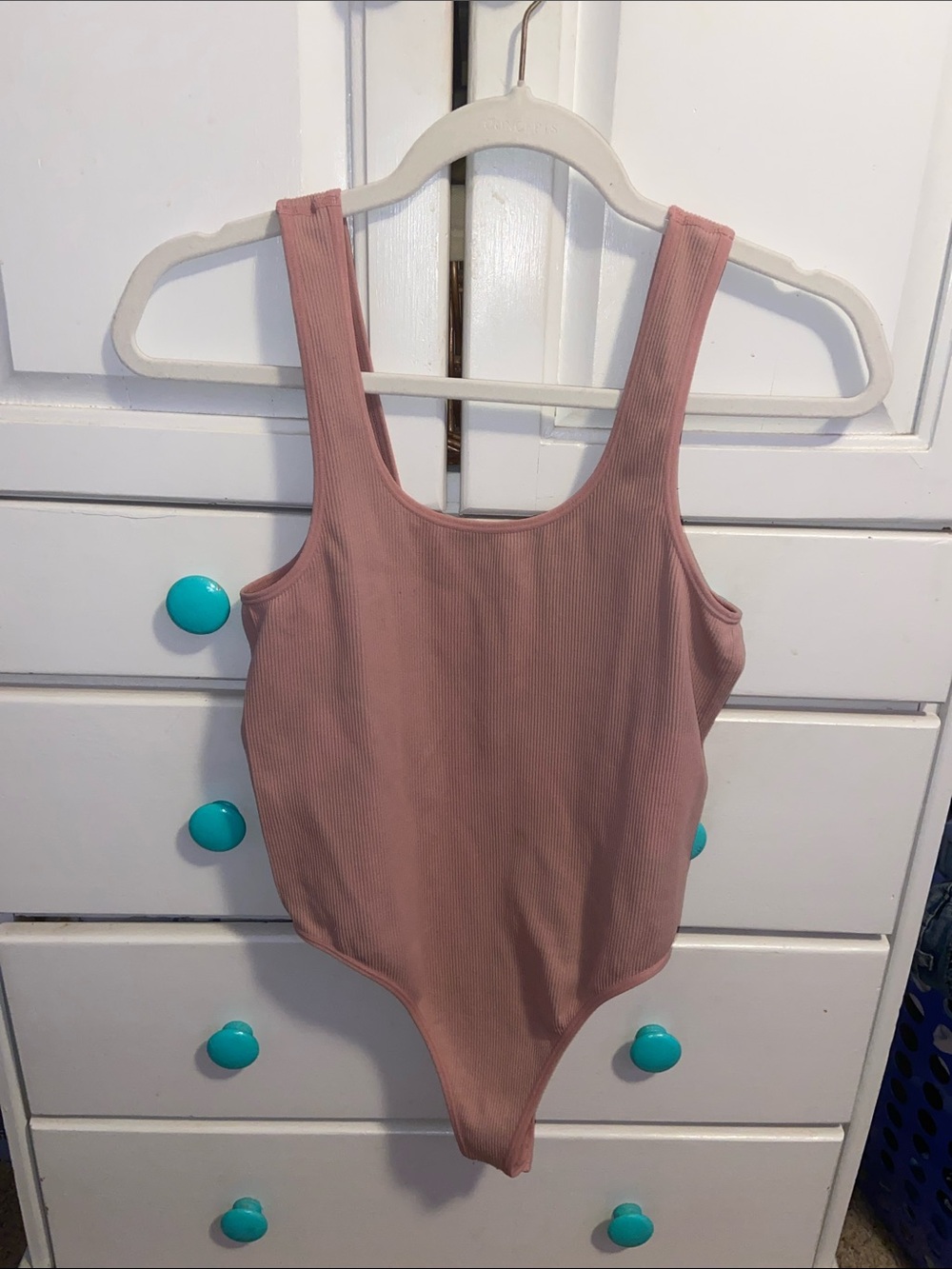 Bozzolo Juniors Ribbed Bodysuit in Dusty Pink